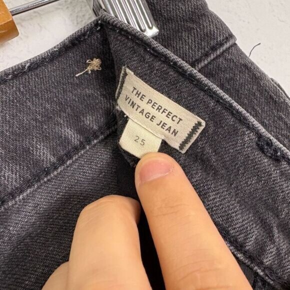Madewell Faded Black The Perfect Vintage Straight Leg Jeans Size 25 - Picture 9 of 13